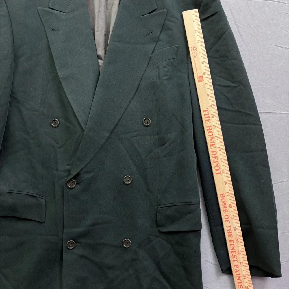 Vintage Kappers New York Double Breasted Blazer Dark Green Wool Made in Germany